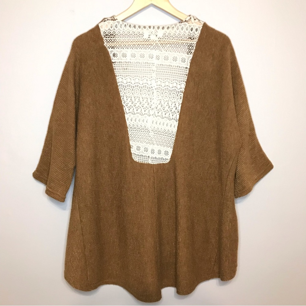 Umgee Open Cardigan Lace Sweater Hi Low Size Small / Medium - Picture 2 of 12